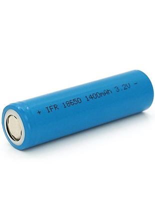 Литей-железо-фосфатный аккумулятор lifepo4 ifr18650 1400mah, 3.2v, blue