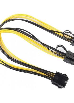 Кабель-переходник для питания видеокарты 8+8p-->6p