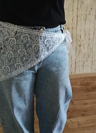 Платок косынка на голову пластинок на бедра кружевная ажурная белая стильная новая тренд сезона