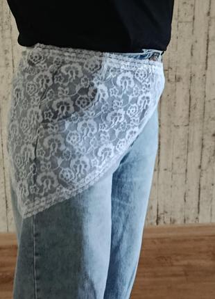 Платок косынка на голову пластинок на бедра кружевная ажурная белая стильная новая тренд сезона