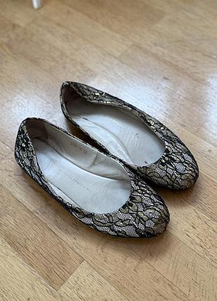 Балетки з мереживом