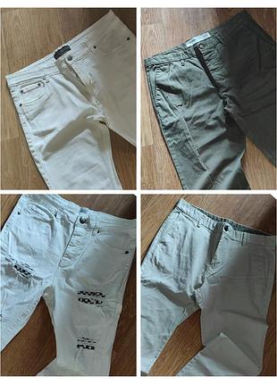 Стильные мужские джинсы w30-34 размера, чинос, брюки зауженные zara, burton, sixth june, g-72