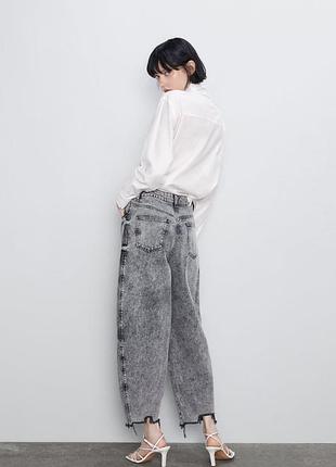 Джинси zara вільного крою завужені донизу2 фото