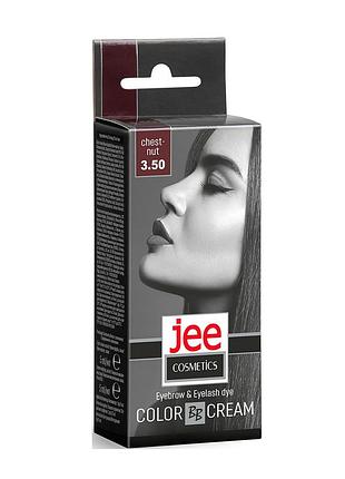Крем-фарба для брів та вій "каштановий" №3.50, саше jee cosmetics