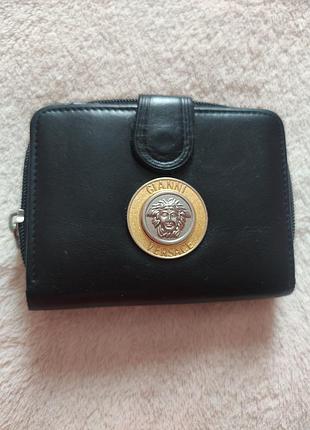Кожаный кошелек gianni versace