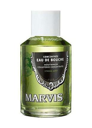 Концентрированный ополаскиватель для рта marvis concentrate strong mint mouthwash интенсивная мята, 120 мл