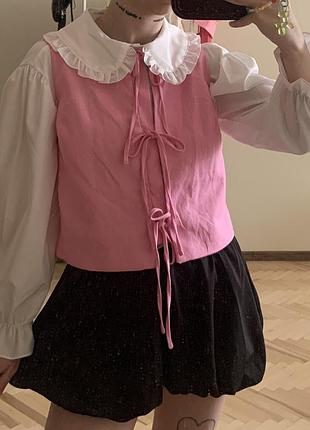 Жилет рожевий sinsay на зав‘язках