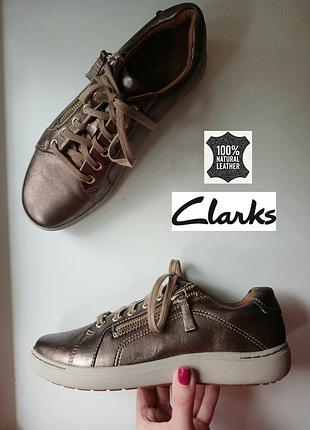 Шкіряні кросівки кроси кеди натуральна шкіра clarks