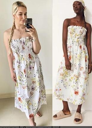 Нова бавовняна сукня, сарафан міді h&m. нова колекція!