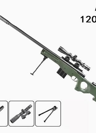 Іграшкова снайперська гвинтівка awm з оптичним прицілом 120 см