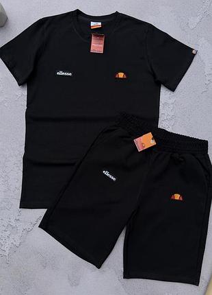 Набір ellesse чорний футболка шорти + 2 пари шкарпеток у подарунок 58075