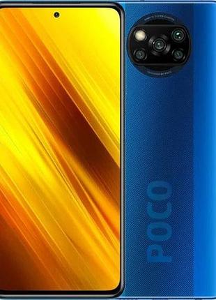 Смартфон poco x3 6/128gb cobalt blue, 2 sim 6.67" snapdragon 732g nfc 5160 маг
