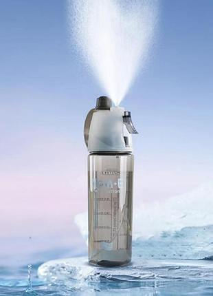 Спортивна пляшка для води з розпилювачем new b black