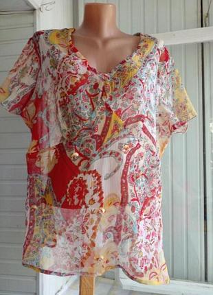 Шифоновая блуза большого размера батал