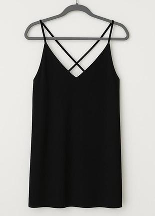 Черное платье комбинация / платье в бельевом стиле topshop