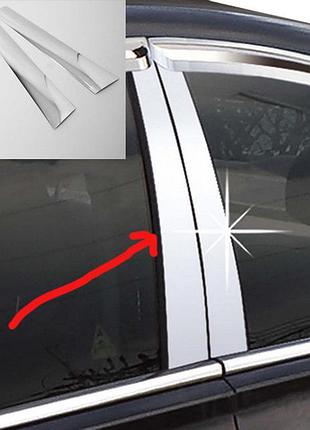 Пленка стойки хром для chevrolet aveo t250 2005-2011 гг