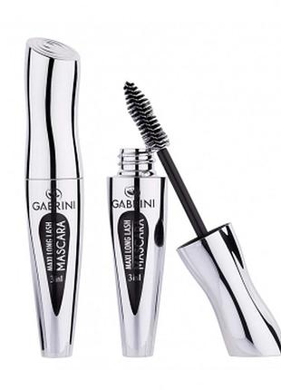 Удлиняющая тушь для ресниц gabrini 3in1 mascara, 6 мл