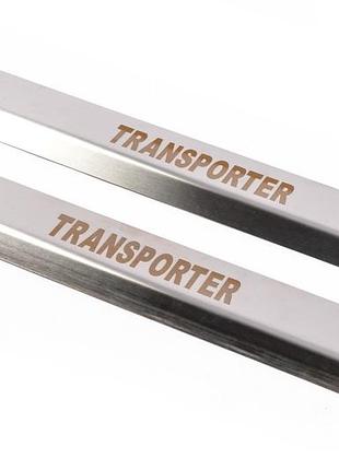 Накладки на карниз vip (2 шт., нерж) transporter для volkswagen t6