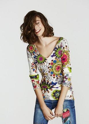 Desigual світшот джемпер різнокольоровий абстракція квіти