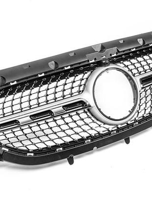 Передняя решетка diamond silver без места под камеру для mercedes gla h247 2020- рр