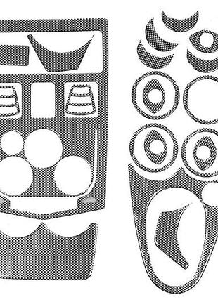 Накладки на панель (meric, туреччина) чорні для renault logan i 2005-2008 рр