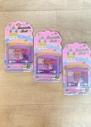 Дитяча косметика тіні та блискітки з пензликами на лист mny10039k