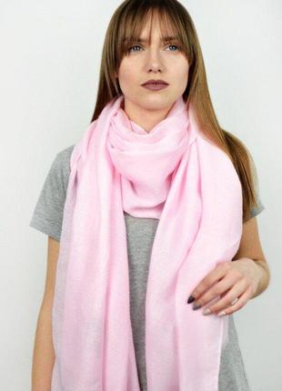 Шикарний пудровий рожевий шарф fraas німеччина1 фото