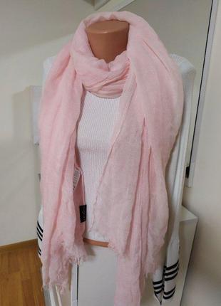 Шикарний пудровий рожевий шарф fraas німеччина5 фото