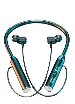 Бездротові навушники bluetooth 5.0 з шийним ободом, силіконові навушники hifi 9d, стереогарнітура для спорту