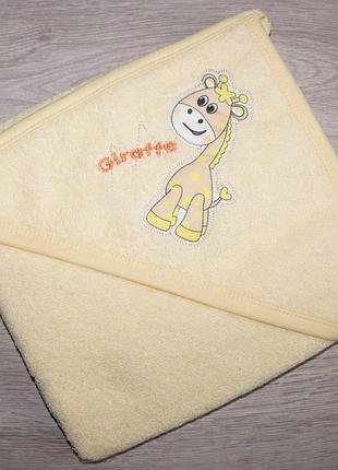 Дитячий банний рушник ramel з малюнком жовтий kod-421