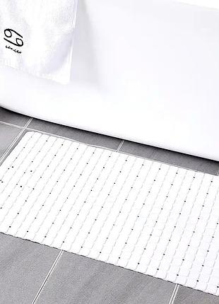 Резиновый коврик для ванной и душа комнаты 40х71 см пвх нескользящий белый, dxc025