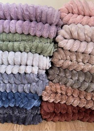 Плед шарпей в полоску 200x230 см - антиалергенний, без запаху, не електризується