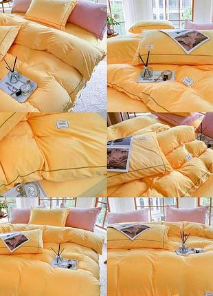 Велюрова постільна білизна «кантік» 100% хлопок євро