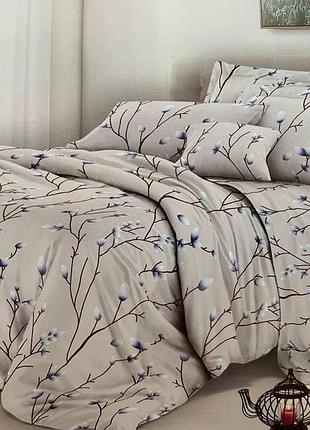Двоспальний комплект постільної білизни бязь 3d premium 180х220 см (bp2-280)