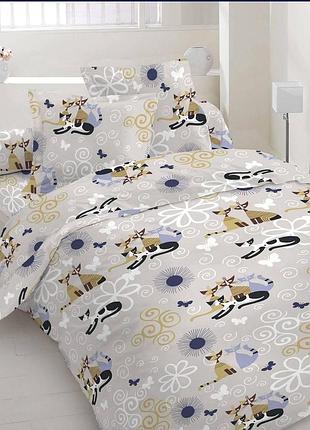 Сімейний комплект постільної білизни 100% бавовна 200х220 см (bls-1047)