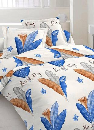 Двоспальний комплект постільної білизни 100% бавовна 180х220 см (bl2-1046)