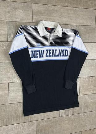 Canterbury of new zealand rugby polo ls shirt mens size 40-100cm s-m кофта поло регбі вінтаж