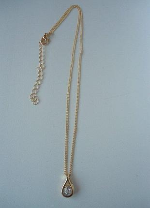 Колье, подвеска на цепочке с кристаллом сваровски swarowski ив роше yves rocher