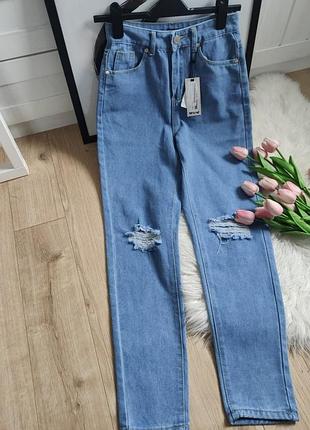 Mom джинсы от boohoo, размер xs-s