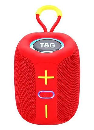Bluetooth-колонка tg658 с rgb подсветкой, speakerphone, радио, red