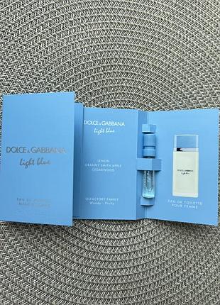 Пробник dolce&gabbana light blue eau de toilette туалетна вода для жінок