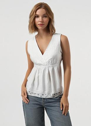 509. оригинальная хлопковая блузка с декором модного итальянского бренда max mara