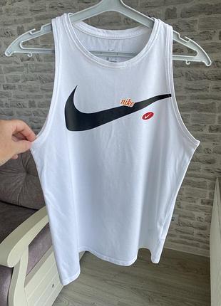 Белая спортивная майка nike размер s2 фото