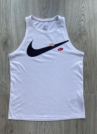 Белая спортивная майка nike размер s