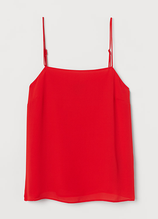 Новый топ на тонких бретельках  h&m crêpe strappy top - m