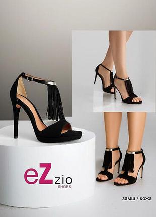 Ezzio (іспанія) нові шкіряні босоніжки з бахромою