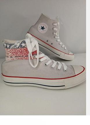 Кеды высокие беж\мультиколор converse chuck taylor all star американский флаг 40р