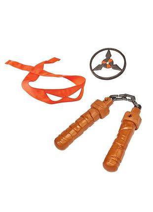 Набір іграшкової зброї нунчаки мікеланджело 83523 трансформується різні кольори