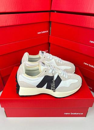 Женские кроссовки new balance 327 grey white black