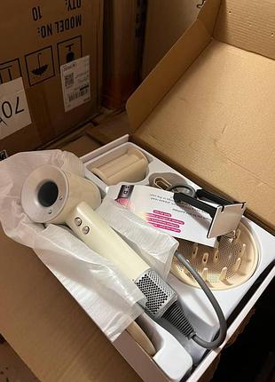 Фен super hair dryer белый с ионизацией и турборежимом 5 насадок
